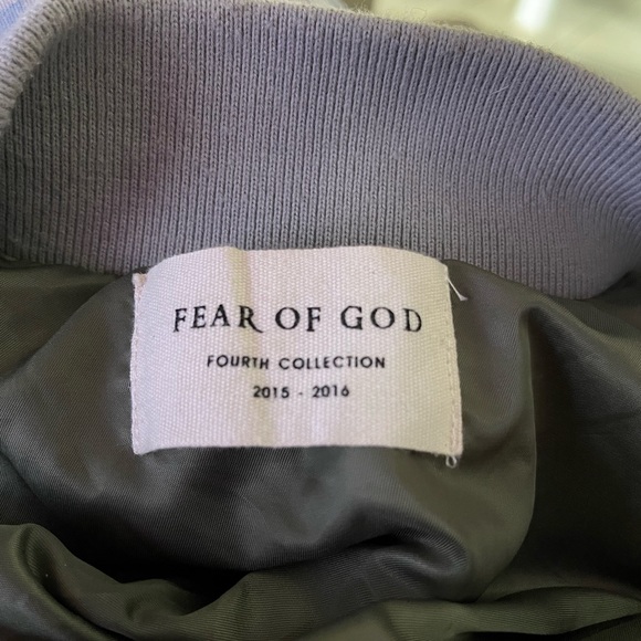 Fear of God Silver Bomber Jacket *as seen on Hailey Beiber* - Picture 5 of 6
